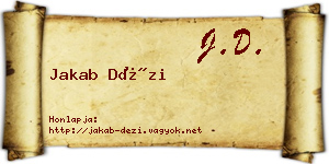 Jakab Dézi névjegykártya