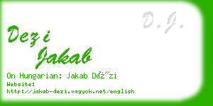 dezi jakab business card